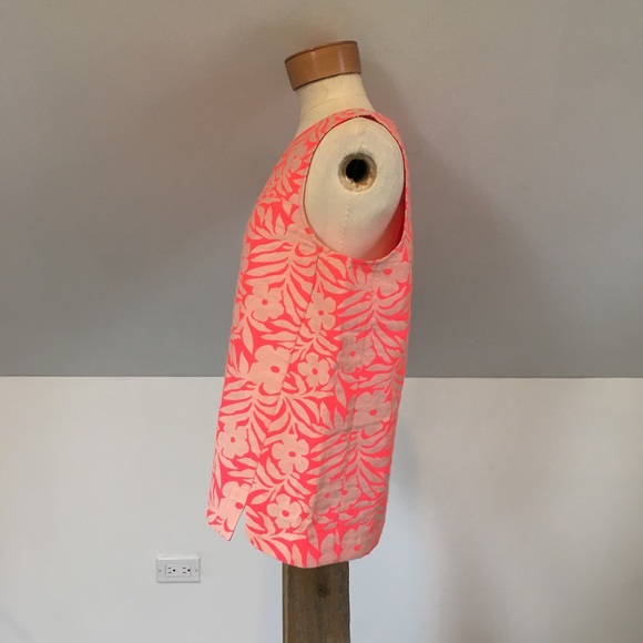 J. Crew plumeria floral jacquard shell in pink - Picture 5 of 9